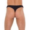 Mens Black GString With A Net Pouch - Image 2