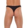 Mens Black GString With Metal Hoop Connectors - Image 2