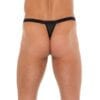 Mens Black GString With Red Pouch - Image 2