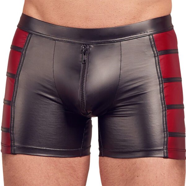 NEK Matte Look Pants In Black and Red - Image 2