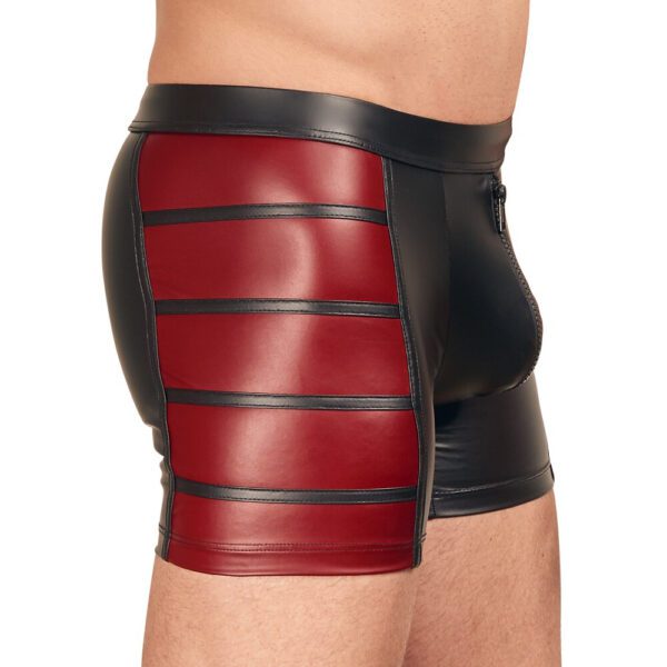 NEK Matte Look Pants In Black and Red - Image 3