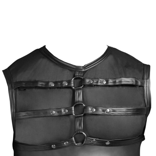 NEK Matte Look Shirt With Chest Harness Black - Image 4
