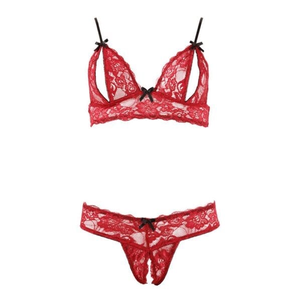Cottelli Bra Set Open Cup and Crotchless Set - Image 3
