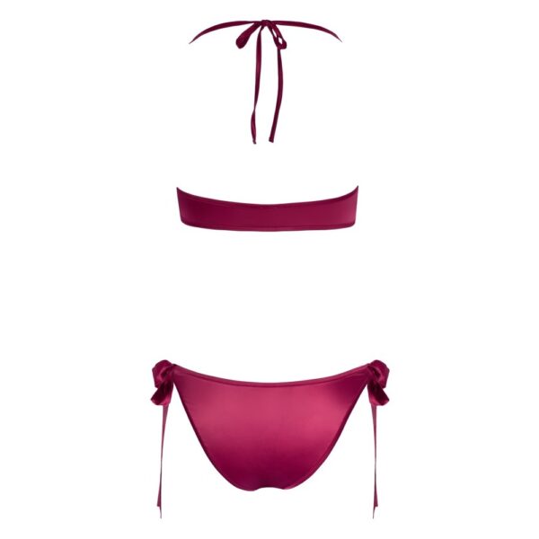 Cottelli Tie Up Bra And Briefs Set Red - Image 4