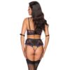 Cottelli Quarter Cup Bra, Suspender Briefs And 2 Handcuffs - Image 3