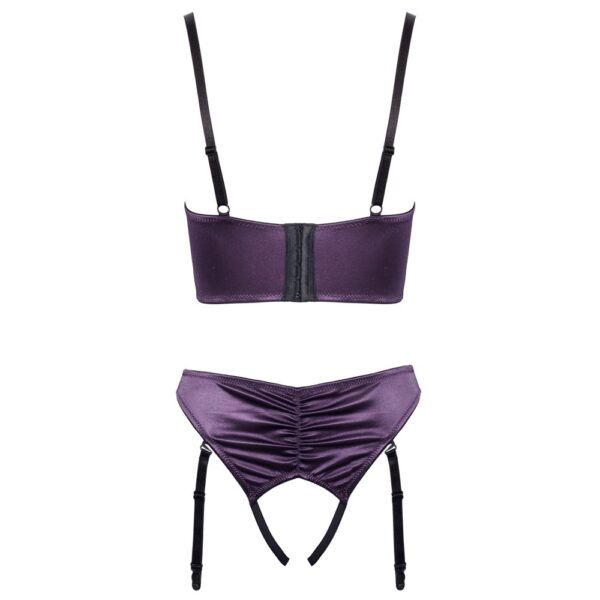 Cottelli Satin Quarter Cup Bra Set - Image 4