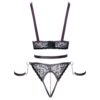 Cottelli Lace and Chain Bondage Crotchless Set - Image 4