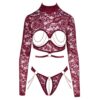 Abierta Fina Open Red Lace Body - Image 3