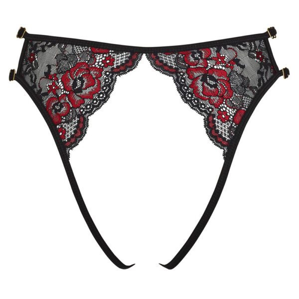 Cottelli Adjustable Lacey Crotchless Brief - Image 2