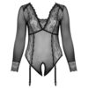 Cottelli Curves Long Sleeved Crotchless Body - Image 3