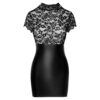 Noir Lace Mini Dress - Image 4
