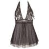 Cottelli Plus Size Halter Neck Babydoll Black - Image 3