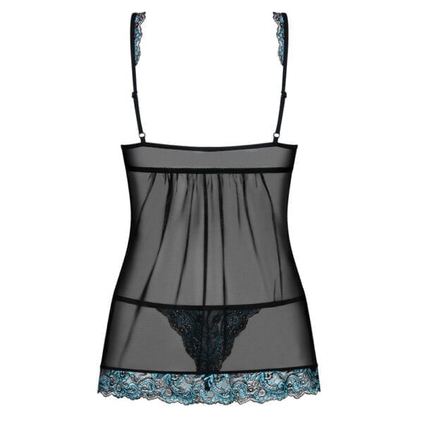 Obsessive Open Front Babydoll And String Black - Image 3