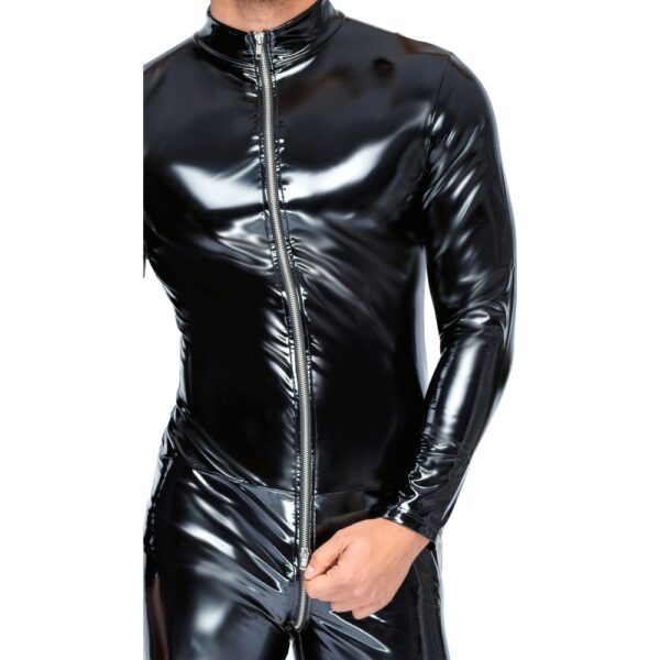 Black Level Vinyl Jumpsuit With Zip Black - Image 3