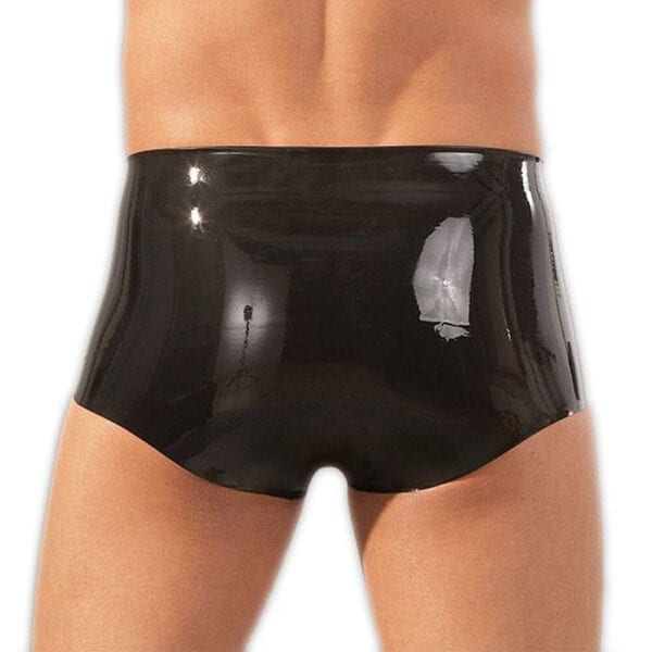 Latex Boxers With Penis Sleeve Black - Image 2