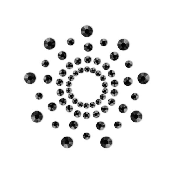 Bijoux Indiscrets Mimi Rhinestone Pasties Black - Image 2