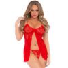 Leg Avenue Romantic Babydoll and GString Red UK 6 to 12 - Image 3