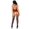 Leg Avenue Strappy Rose Lace Bodystocking UK 8 to 14 - Image 2