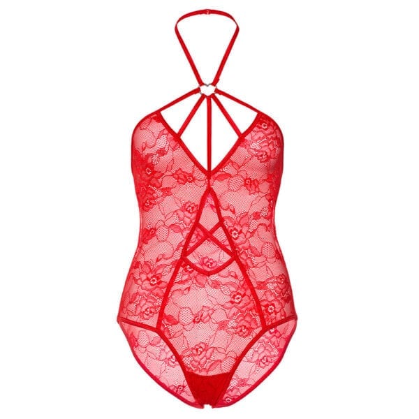 Leg Avenue Teddy with Keyhole Red - Image 4