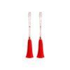 Bound Nipple Clamps Red Tassel