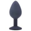 Medium Black Jewelled Silicone Butt Plug - Image 2