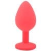 Medium Red Jewelled Silicone Butt Plug - Image 2
