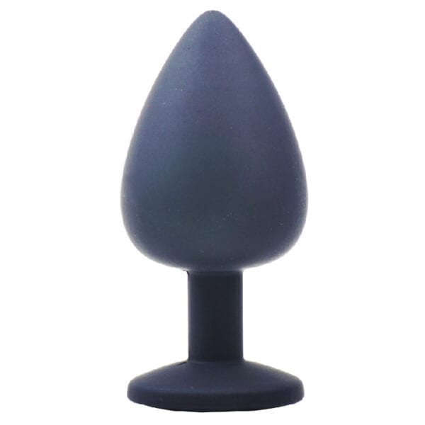 Large Black Jewelled Silicone Butt Plug - Image 2