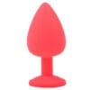 Large Red Jewelled Silicone Butt Plug - Image 2