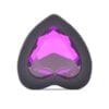 Small Heart Shaped Diamond Base Black Butt Plug - Image 3