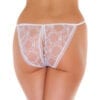 Lace White Crotchless Tanga - Image 2